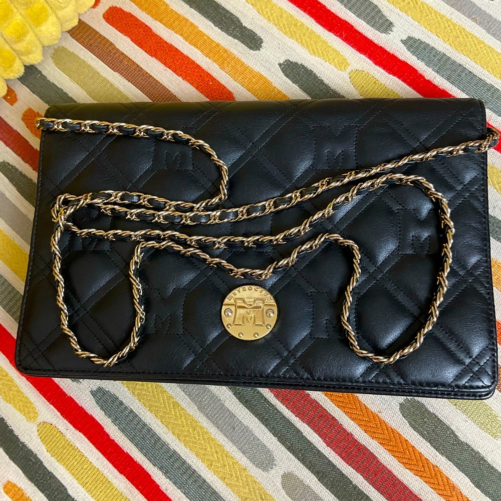 METROCITY Black Quilted Crossbody with Chain Strap. COA INCLUDED!! NEW! - Picture 14 of 15